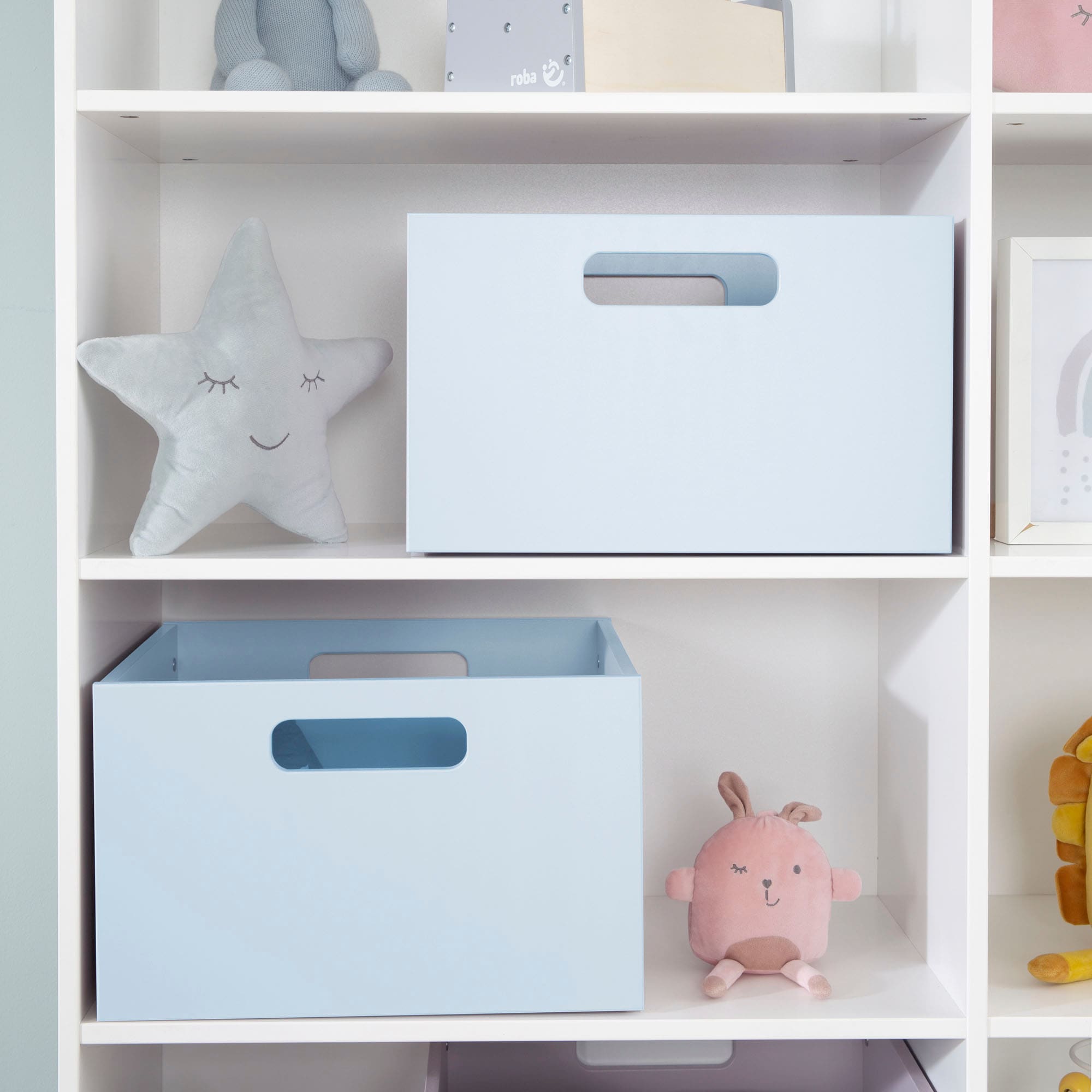 roba® Aufbewahrungsbox »blau« aus Holz; Organizer für Spielzeug