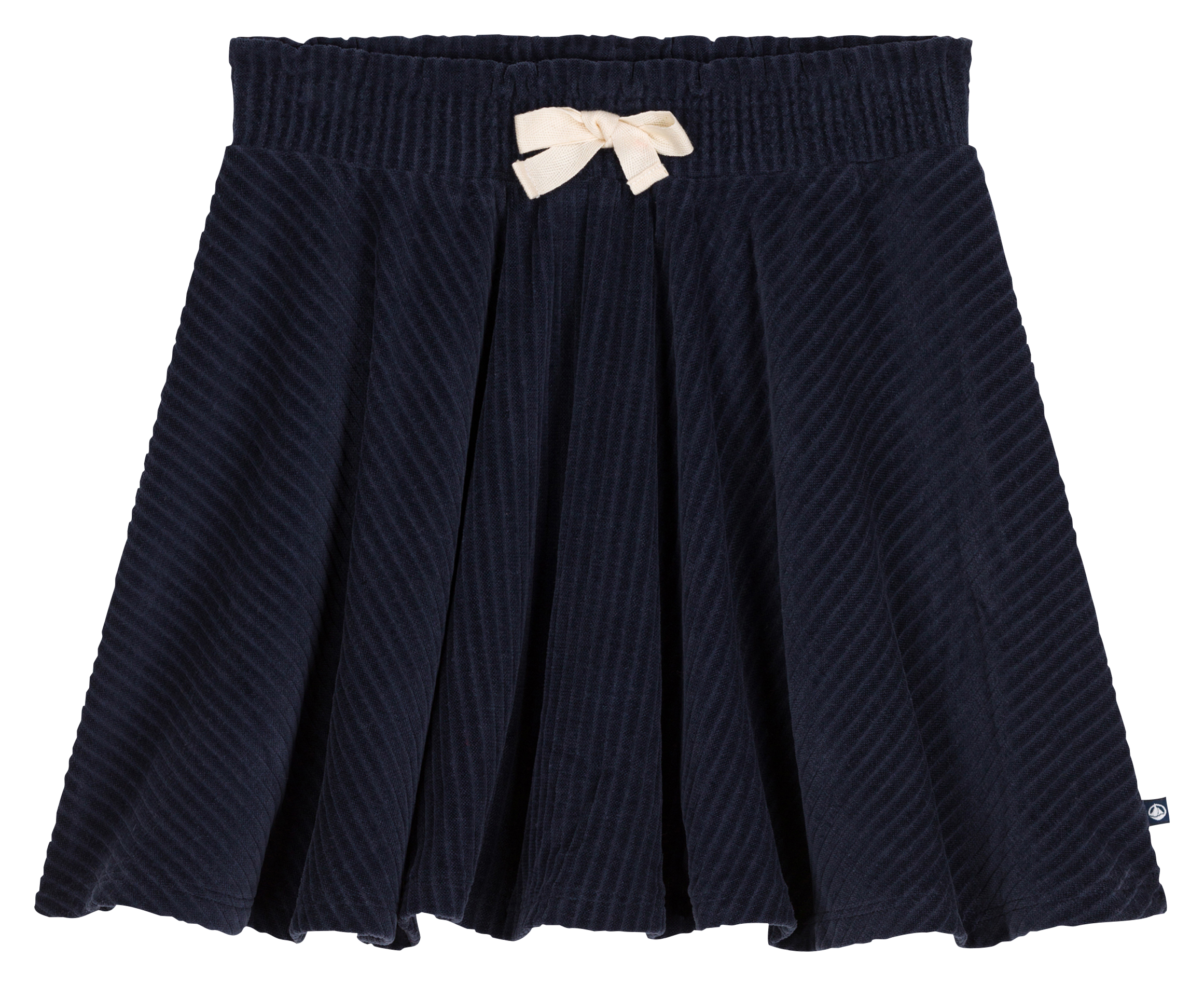 Jupe courte en coton | Bleu