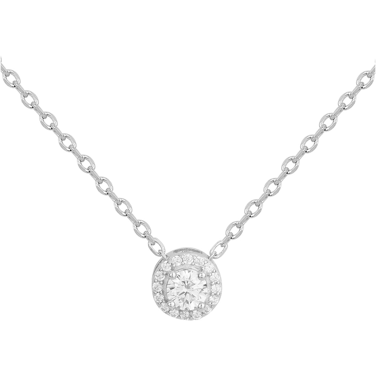 Collier en Argent avec oxyde de zirconium blanc