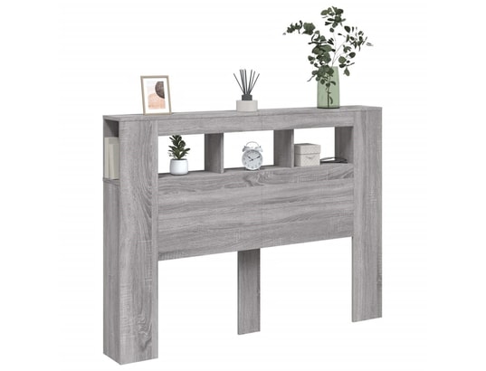 VIDAXL - Tête de lit à led sonoma gris 140x18,5x103,5 cm bois ingénie...