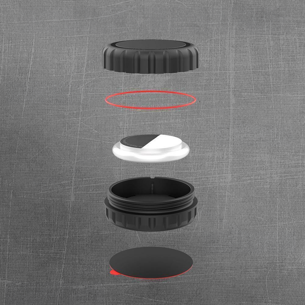 (4er Set) Apple AirTag Wasserdichte Hardcase Schutz Hülle - Schwarz