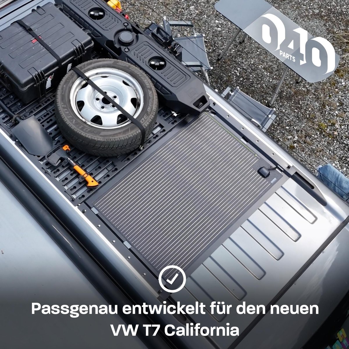 040 Parts Black zonnepanelhouder - VW T7
