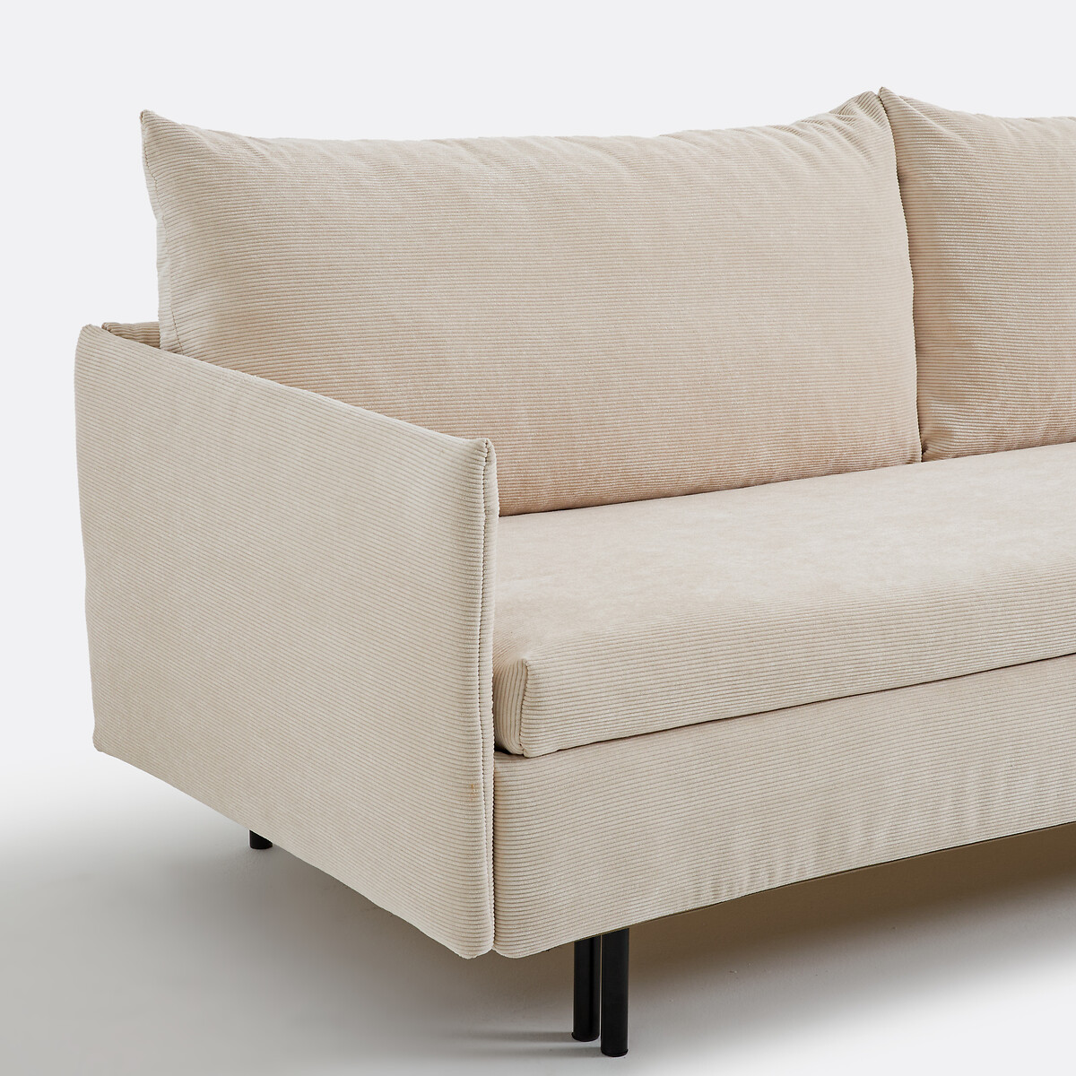 LA REDOUTE INTERIEURS<br>Sofá-cama de veludo cotelê fino, ZOFT