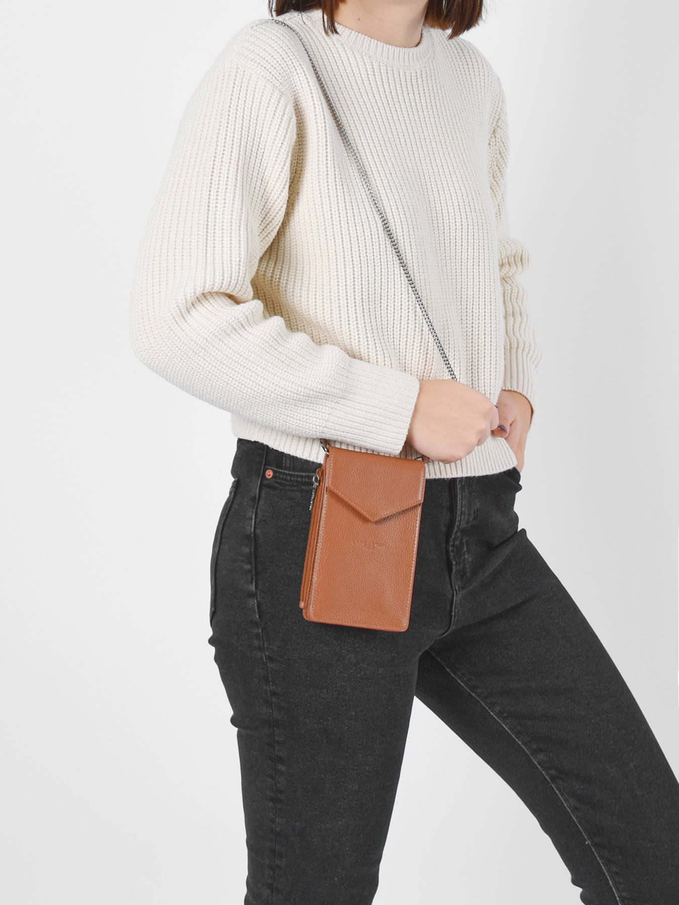 Sac bandoulire pour tlphone Foulonn Pia cuir LANCASTER
