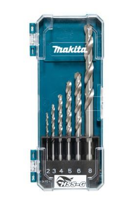 Makita D-75742 6-delige HSS-G metaalborenset 2/3/4/5/6/8mm