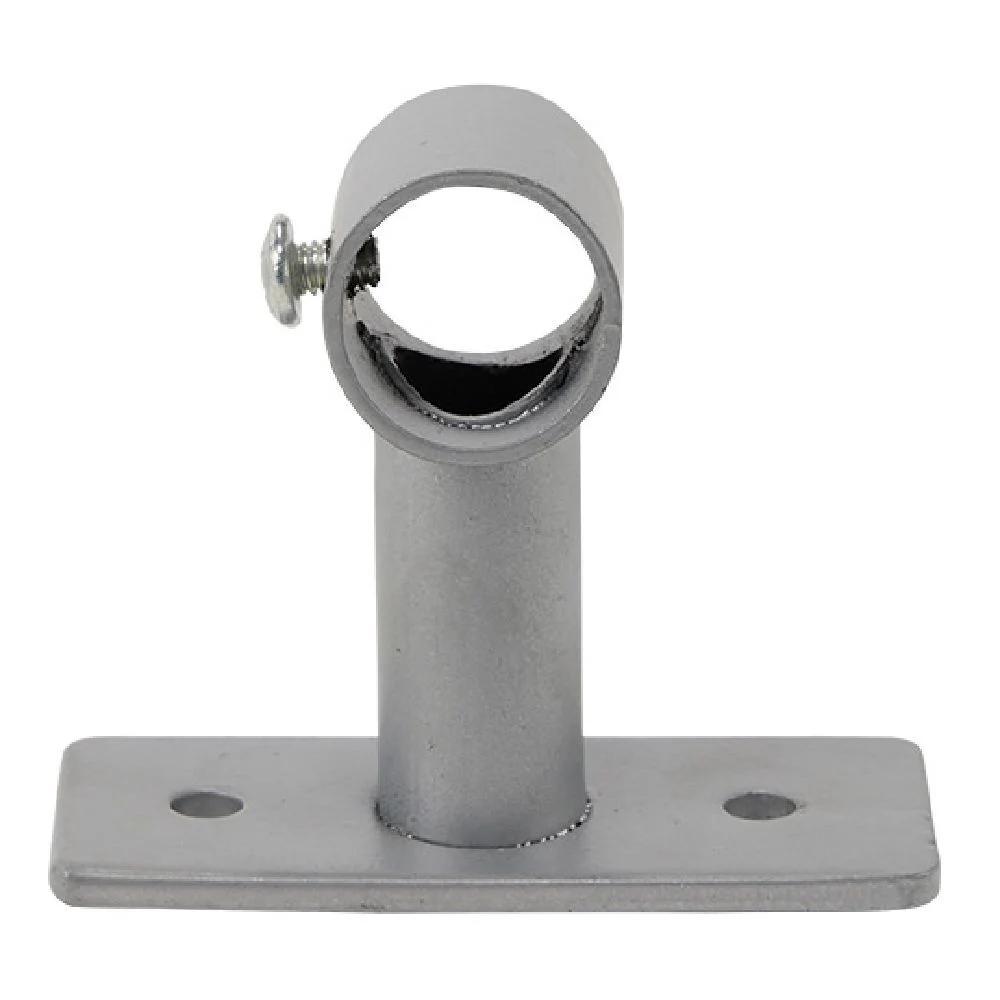 Support court métal gris pour tringle à rideau Ø1,6xL7cm