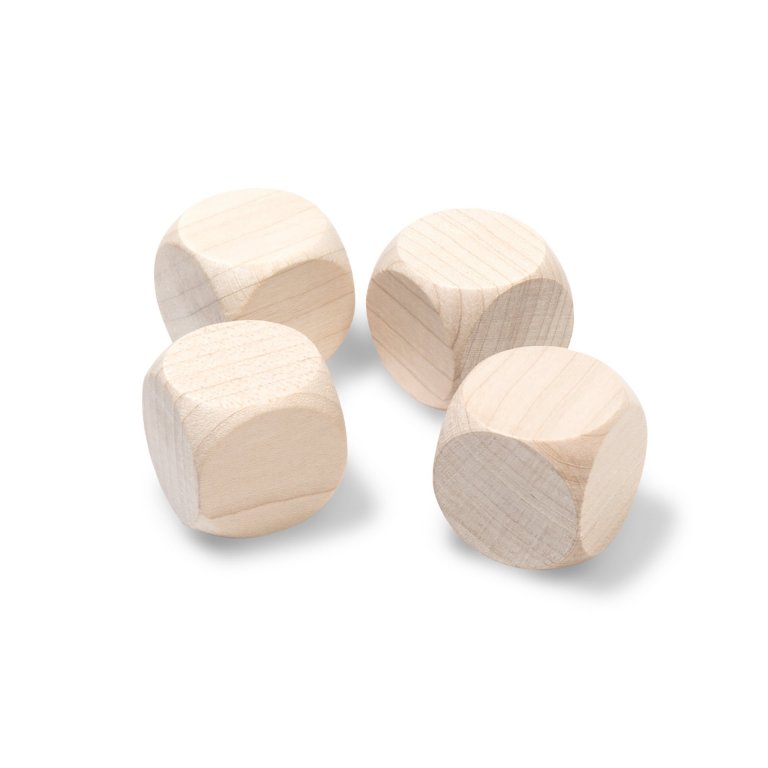 Spielwürfel Holz, unbehandelt