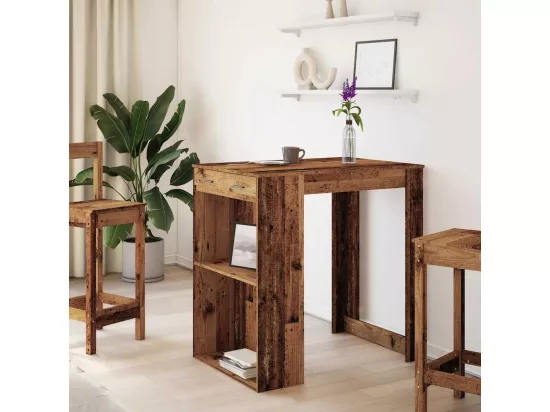 Table de bar vieux bois 102x70x103,5 cm bois d'ingénierie