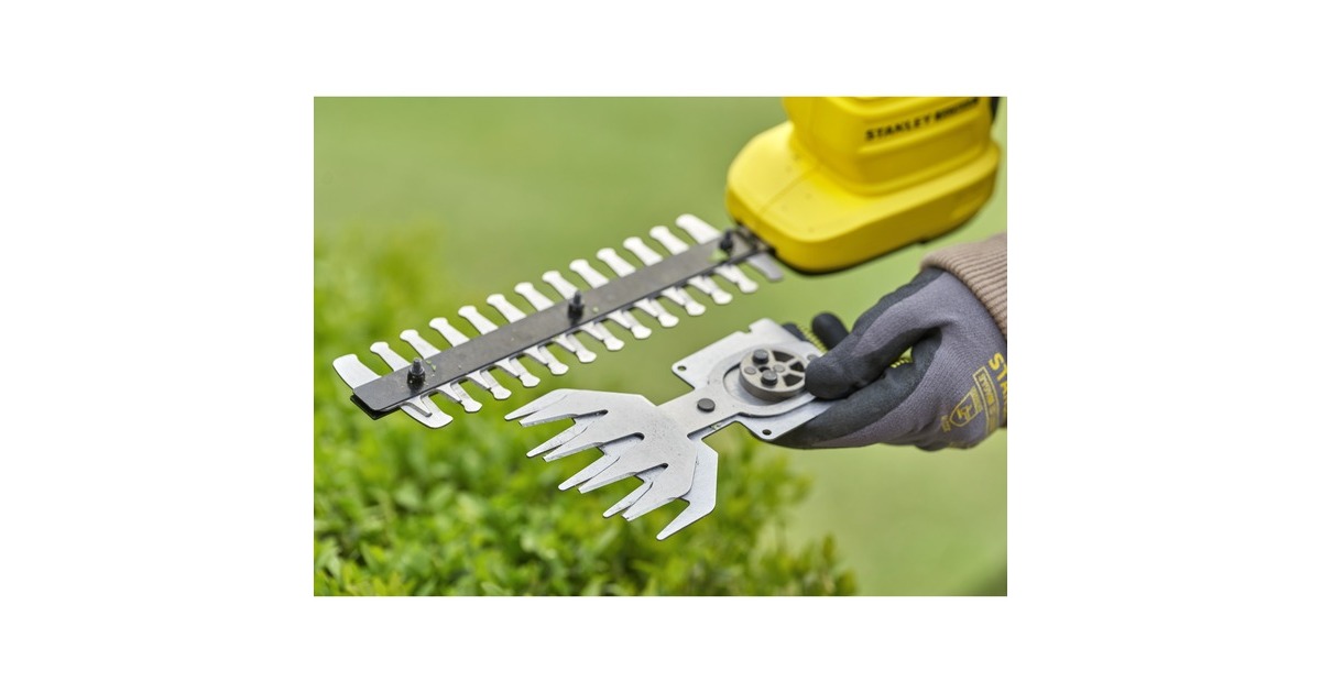 StanleyFATMAX V20 18V 2.0Ah Gras- en struikschaar  (Geel/zwart, Accu en lader inbegrepen)