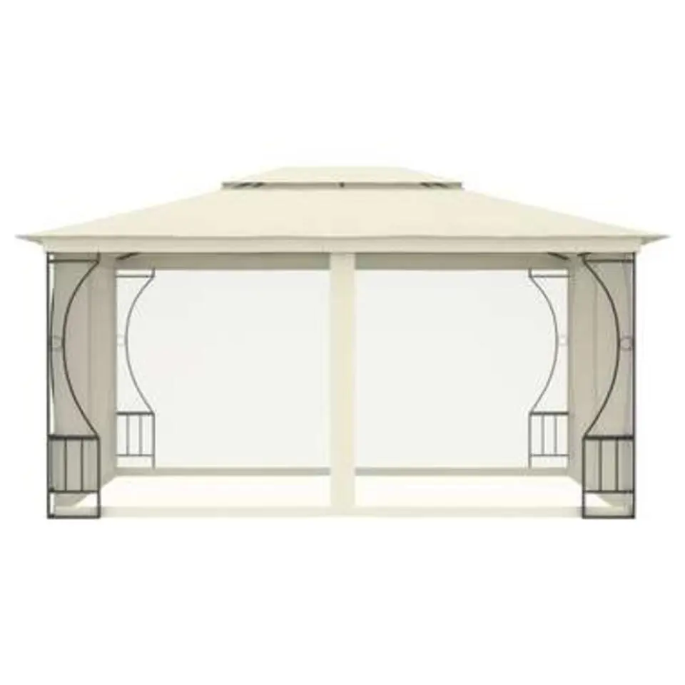 vidaXL - Tuinpaviljoen - Crème - Stof