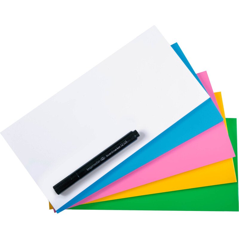 Notes électrostatiques repositionnables Magic-Chart Legamaster 10 x 20 cm couleurs assorties - paquet de 250