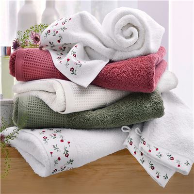Linge de toilette brodé - 450 g/m²