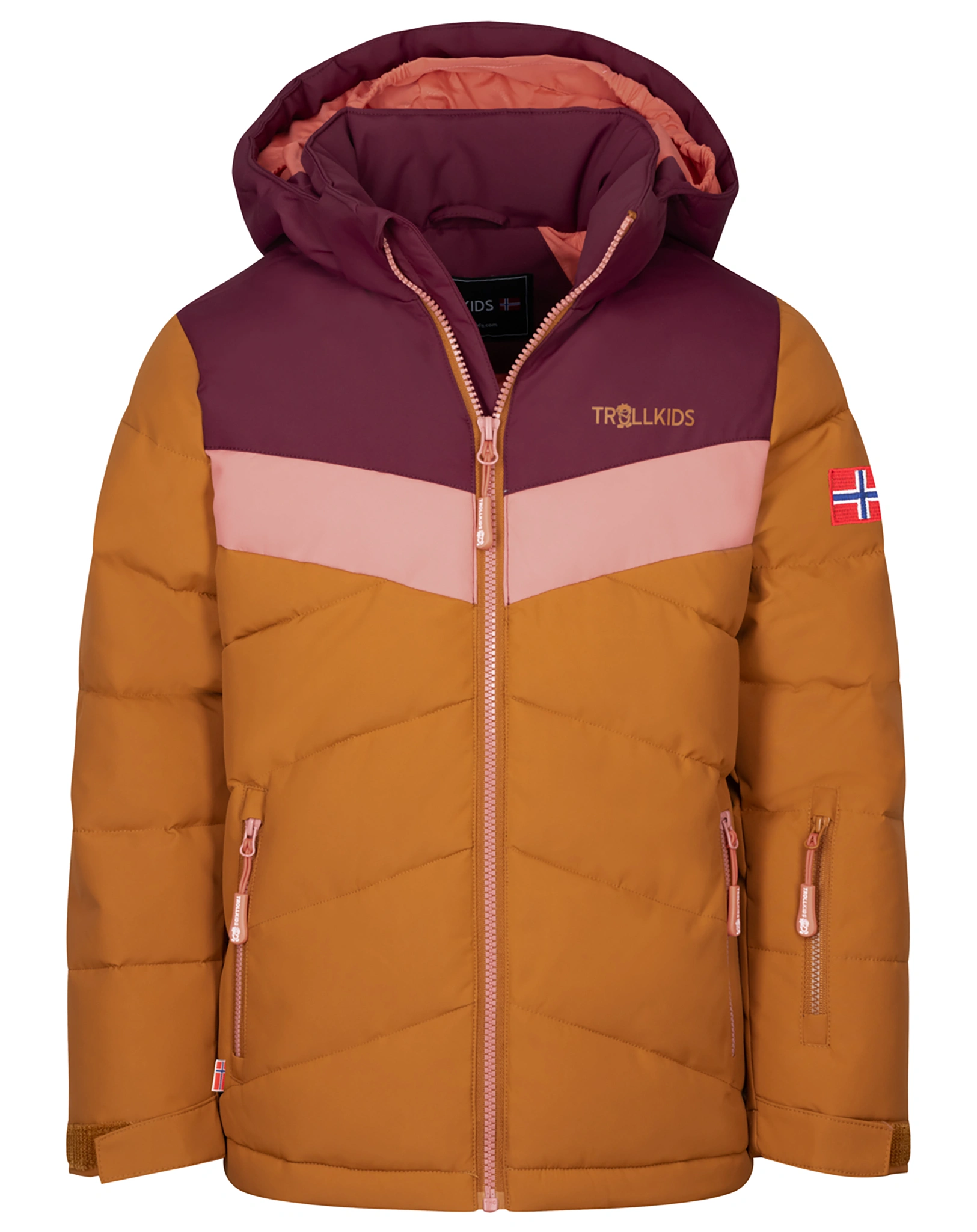 Steppjacke GIRLS GRYLLEFJORD in redwood/caramel