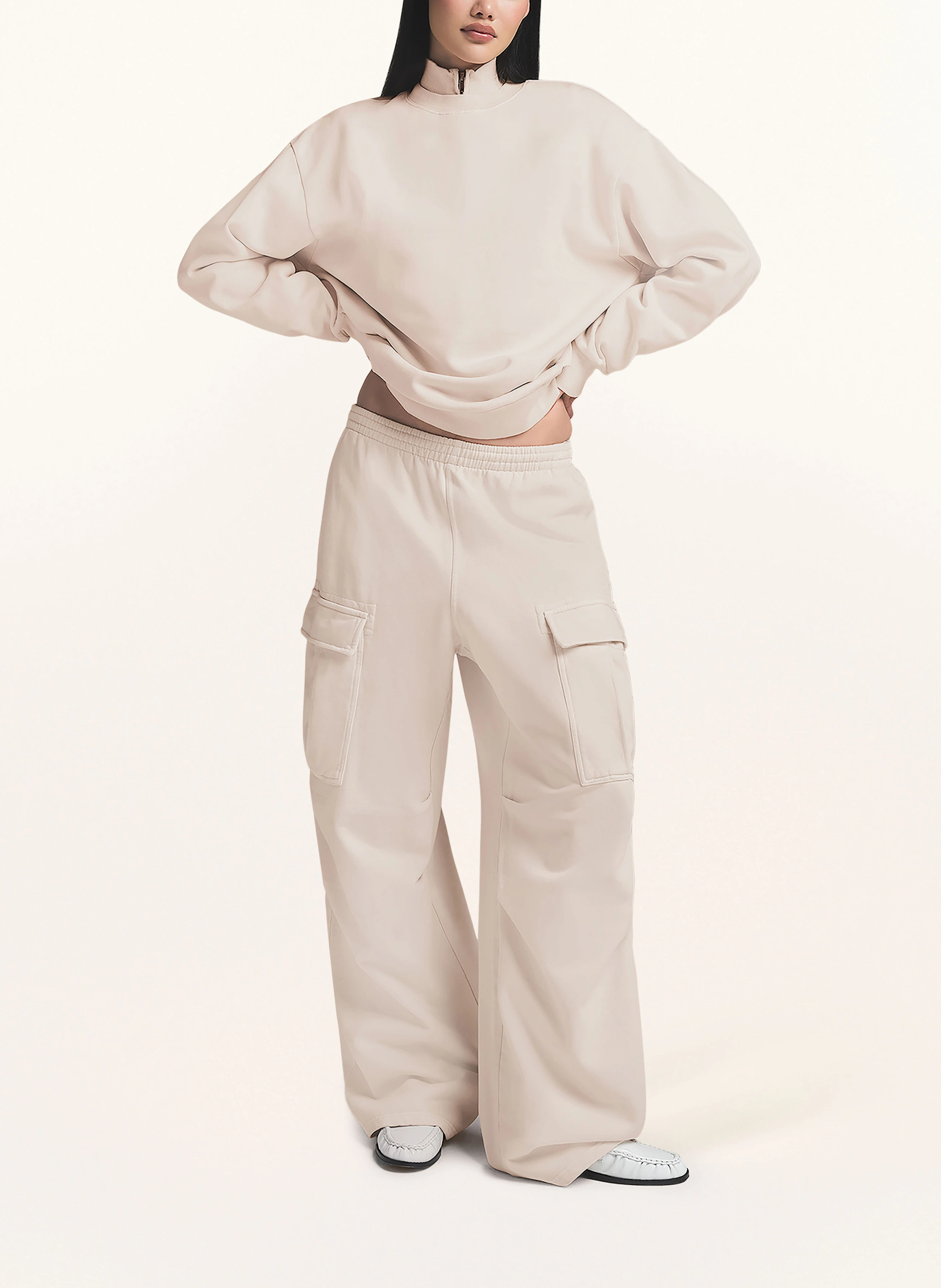SKIMS Lounge-Sweatshirt BOYFRIEND FLEECE