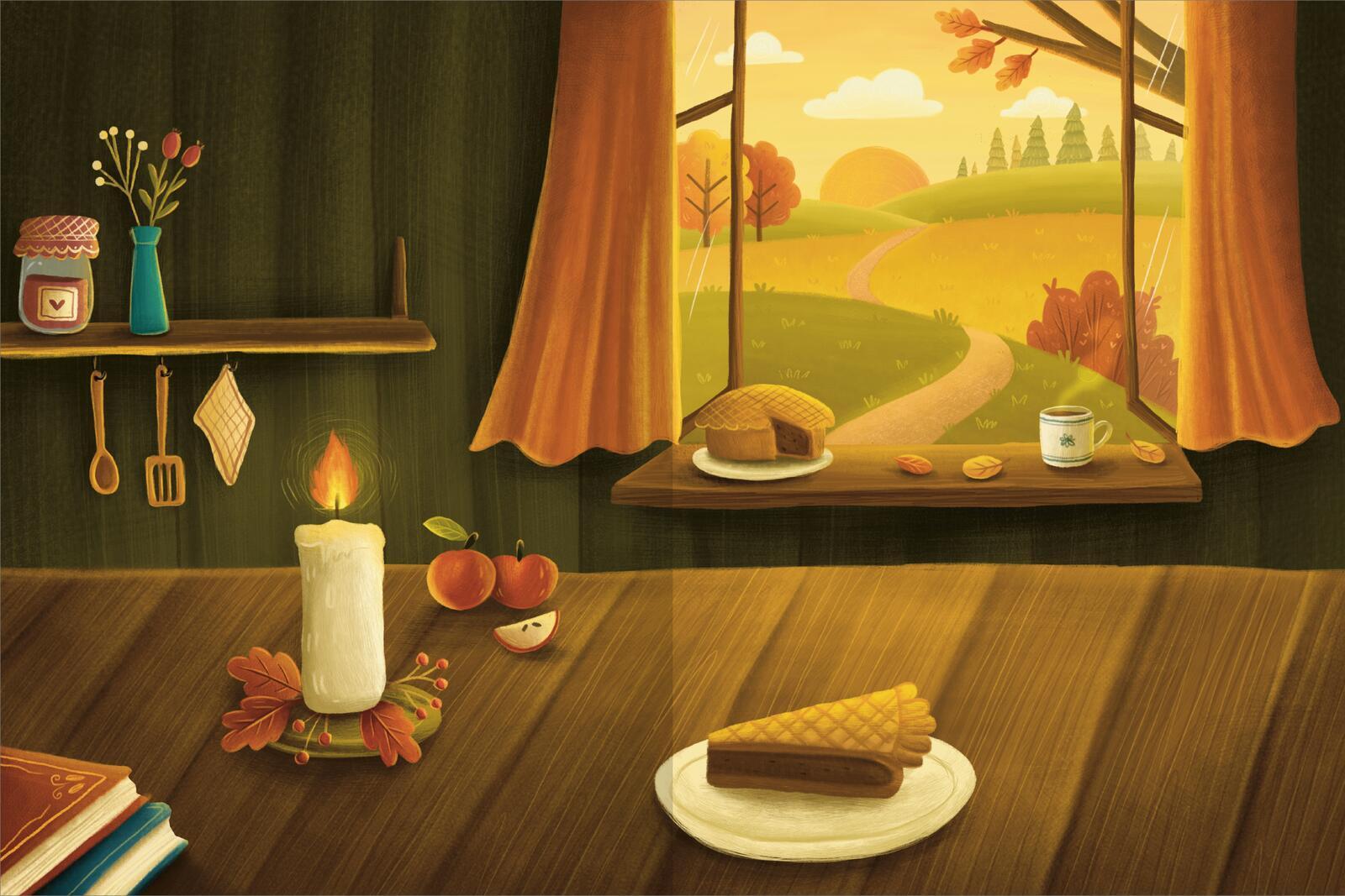 Erstes Stickern - Im Herbst