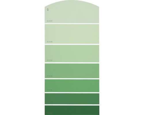 Kleurstaalkaart, kleurenkaart G21, kleur wereldgroen, 21x10 cm