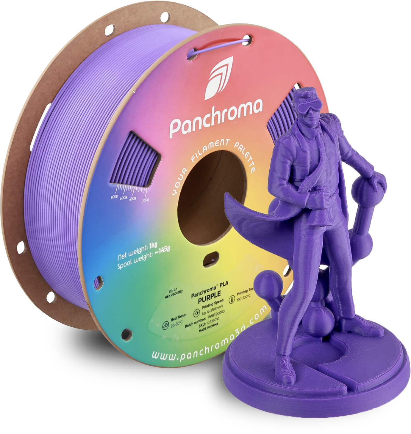 Polymaker  Panchroma™ PLA Purple, 1,75 mm / 1000 g    High-Speed Filament in Purple