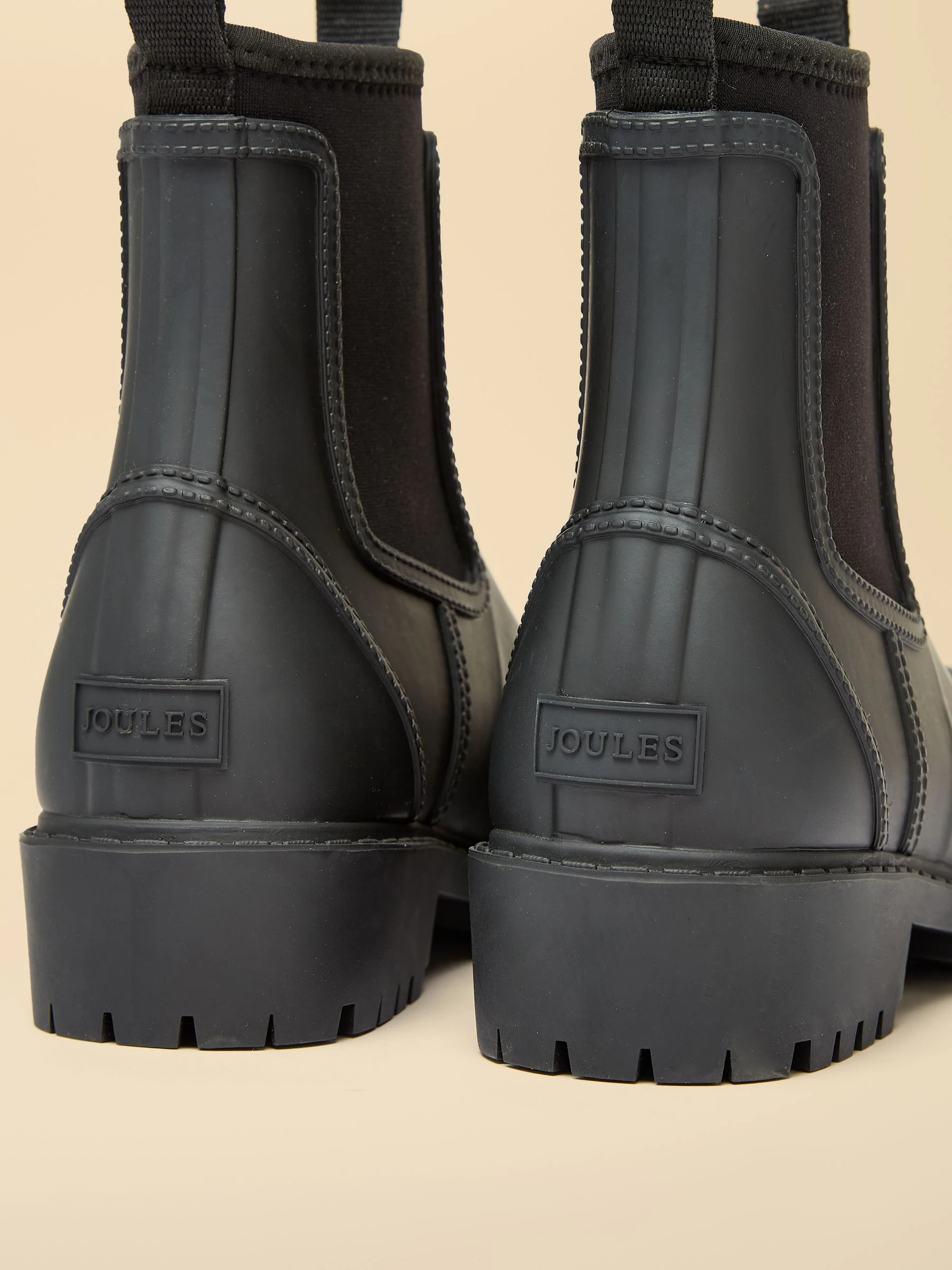 Zwart - Joules Oakfield Short Neoprene Lined Wellies