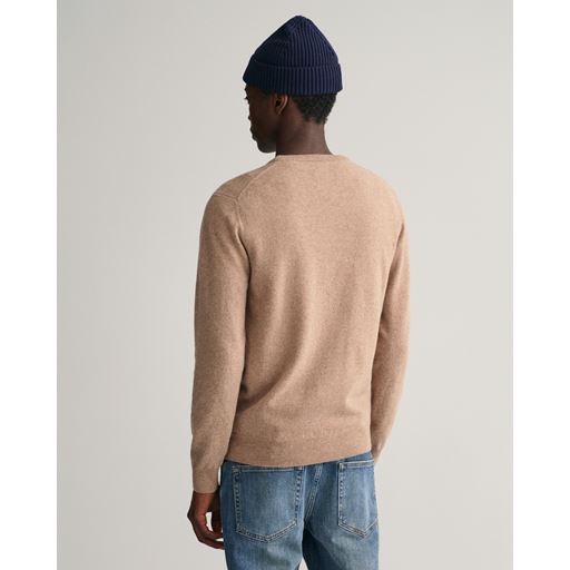 GANT Crewneck Sweater, Sand Melange. 3XL
