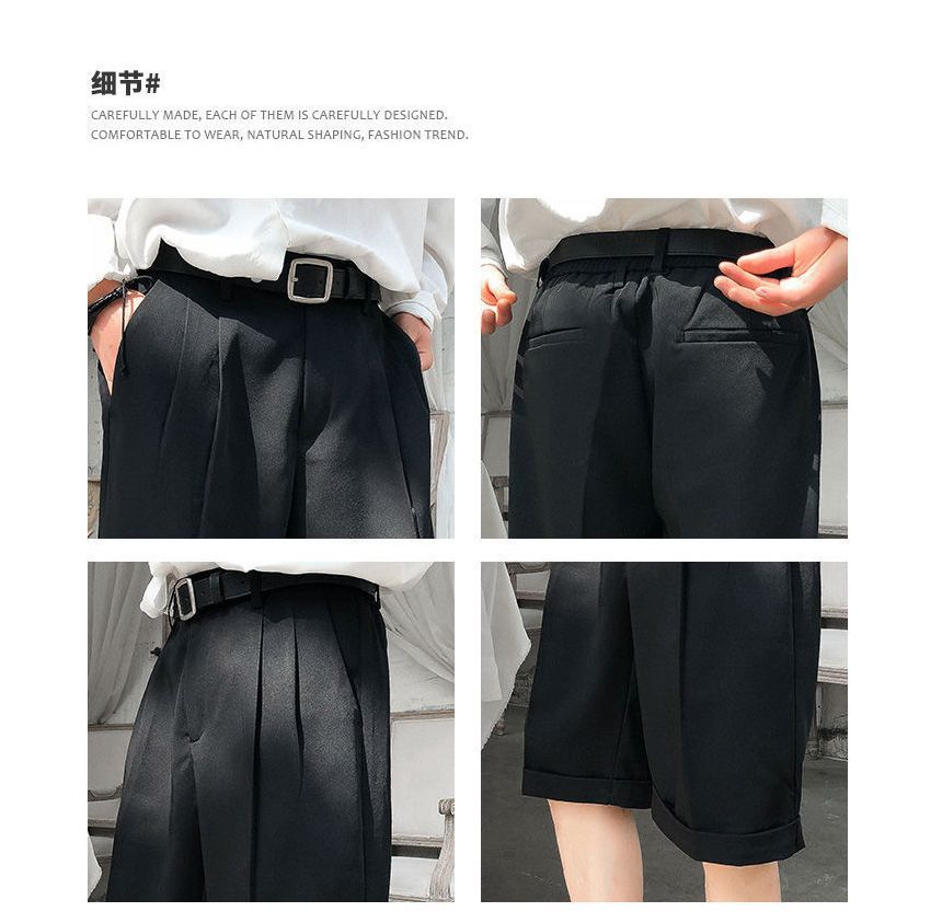 Ninine - Effen shorts met rechte pijpen