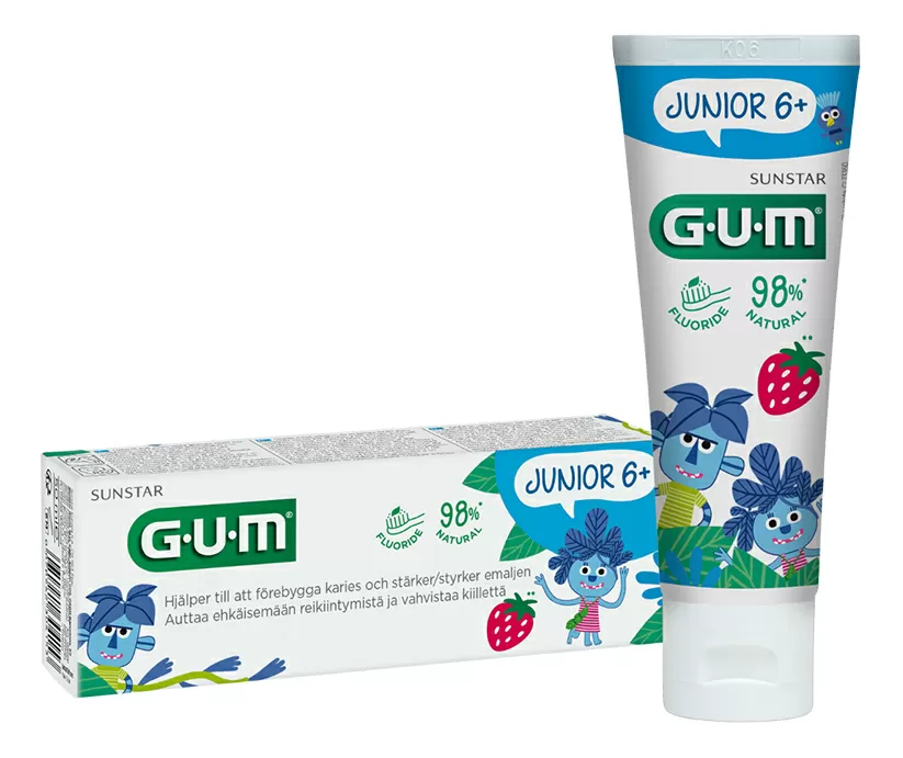 Gum Junior tandpasta jordbær 6  år - 50 ml