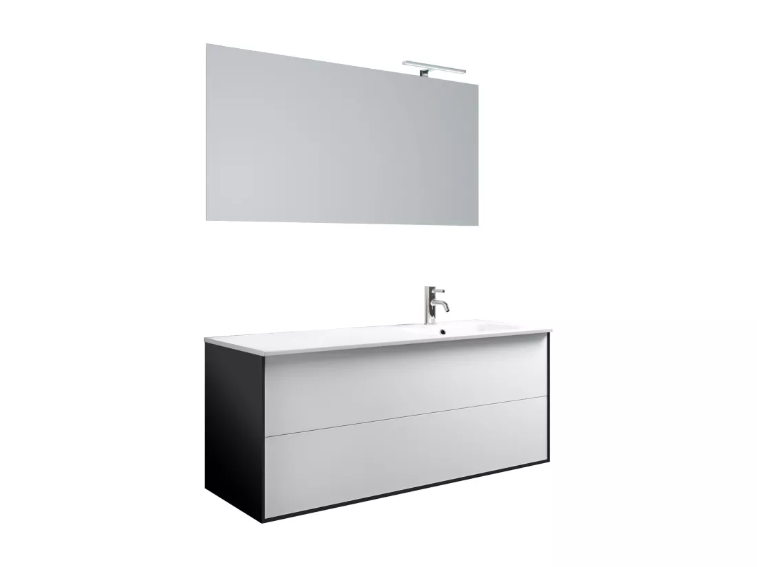 Ensemble de salle de bain vasque DX 4 pièces IGEA blanc mat