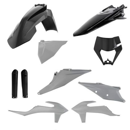 Kit plastiques Acerbis FULL KIT noir/gris