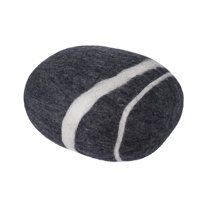 myfelt - Kieselstein Pouf Hugo XL, dunkelgrau meliert
