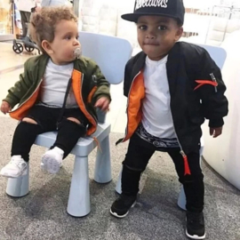 Black & Orange bomber (gepersonaliseerd)