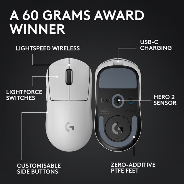 Logitech G Pro X Superlight 2 trådløs gaming mus