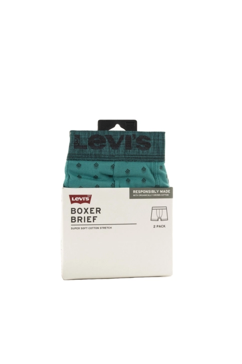 Calecons et slips levi's® mini aop boxer brief 2p 002 green combo