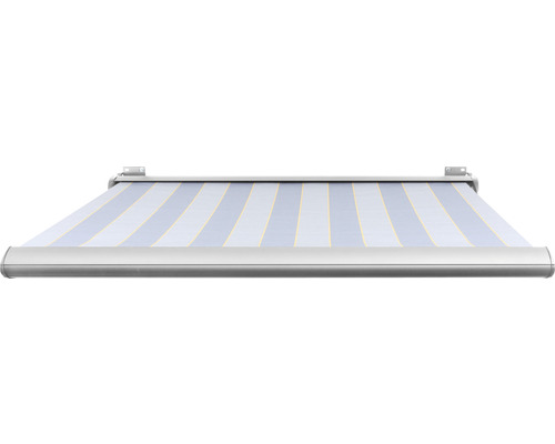SOLUNA cassettescherm Exclusiv 2x1,5 doek design 7109 frame zilver E6EV1 geanodiseerd aandrijving rechts incl. motor en wandschakelaar