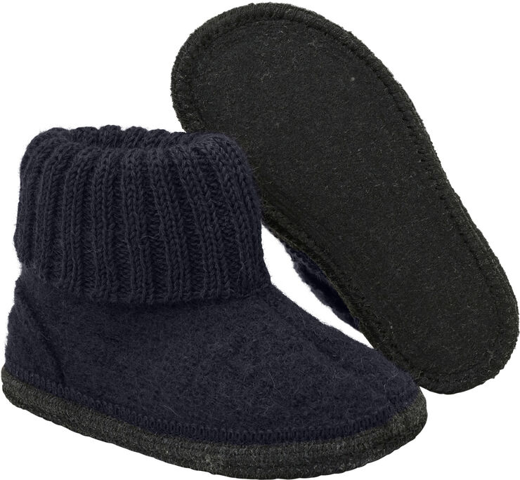 Huttelihut Slippers Wool Dark navy