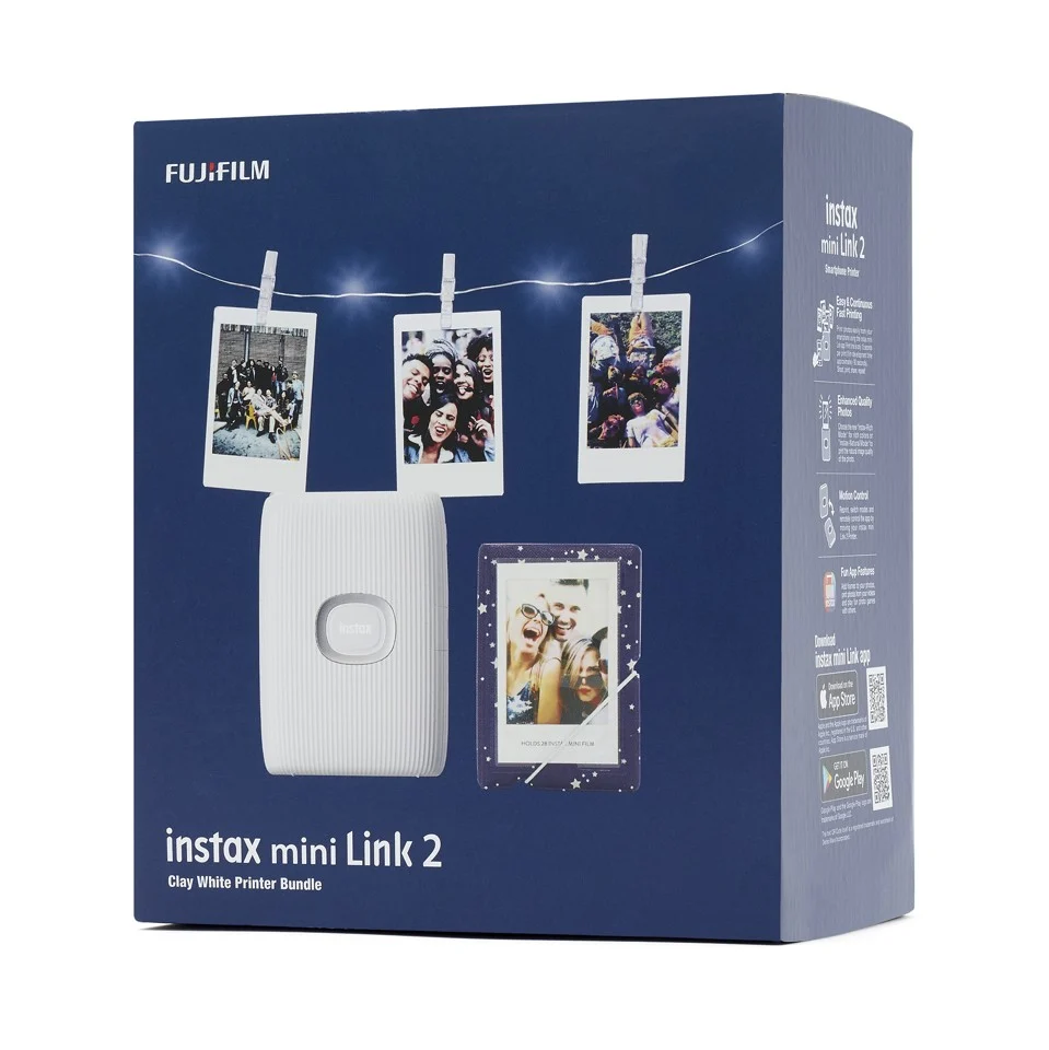 Fuji - Instax mini link 2 w. LED lyskæde - hvid