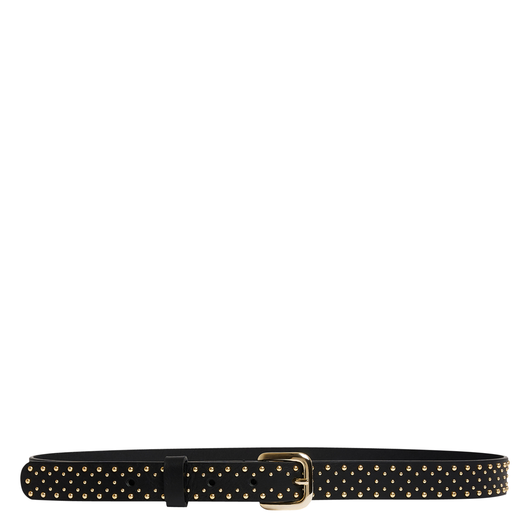 AMY - Ceinture boucle en cuir | Noir