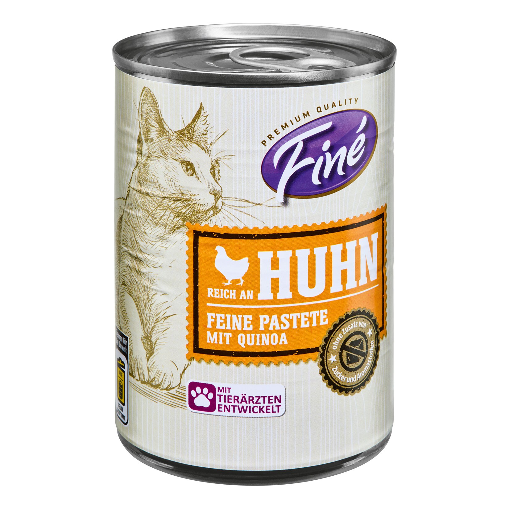 Fine Katzennahrung Reich an Huhn 400 g, 20er Pack