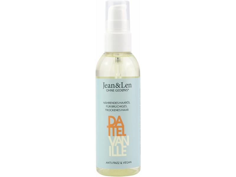 Jean & Len Haaröl Dattel/Vanille 100 ml Natürliches Haaröl für stark strapaziertes, brüchiges und trockenes Haar