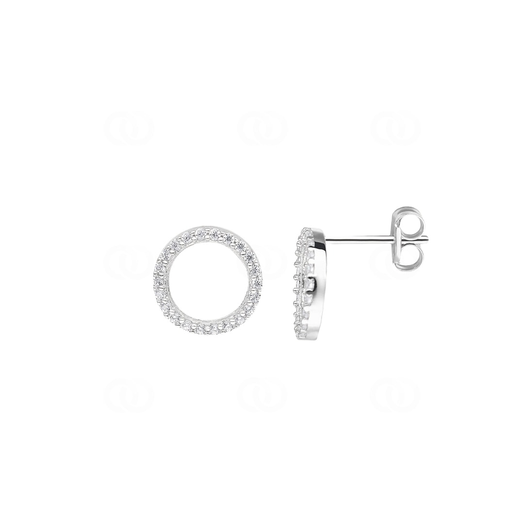 Ohrstecker 750/18 K Weissgold mit Zirkonia