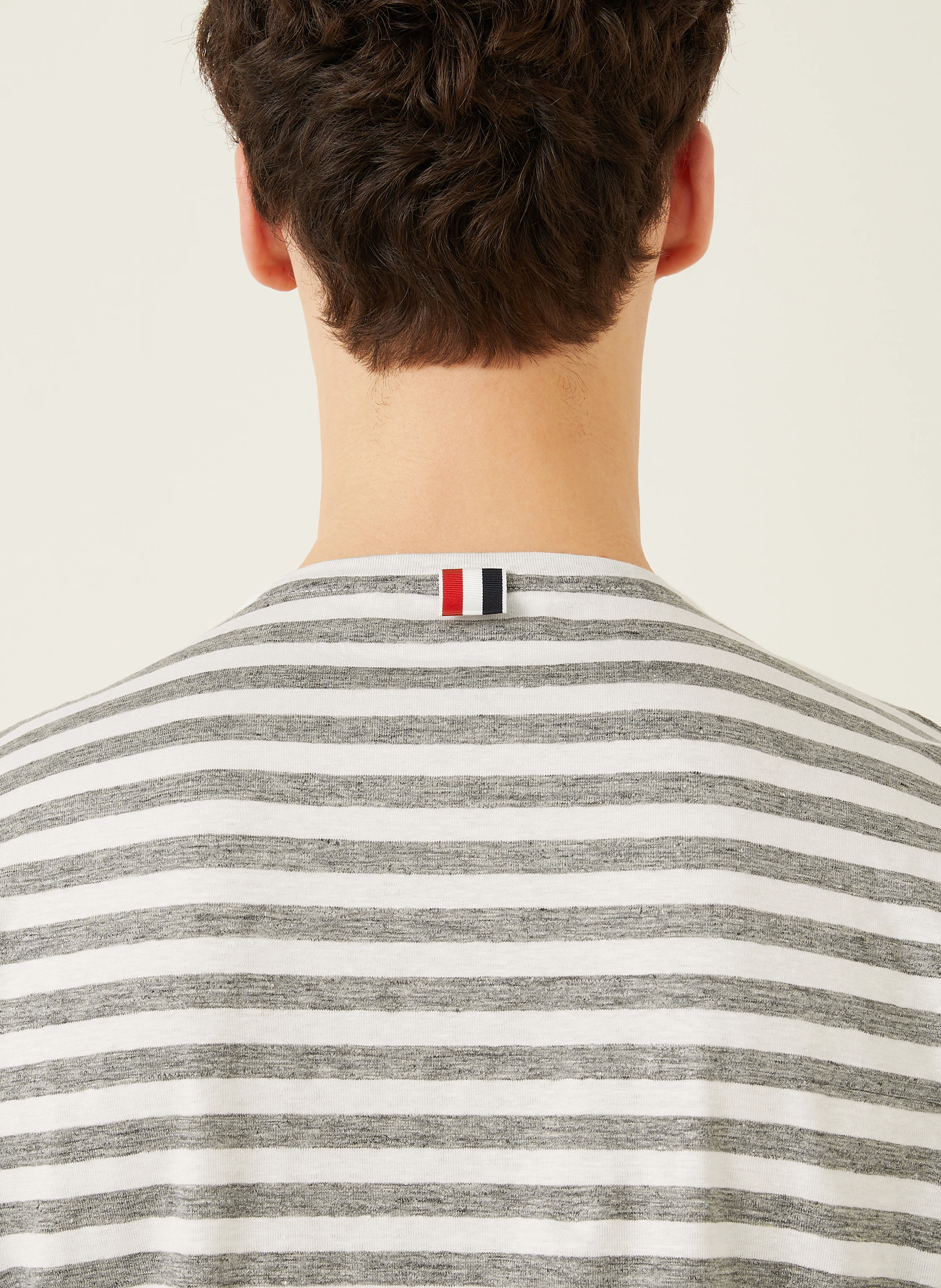 THOM BROWNE. T-Shirt aus Leinen