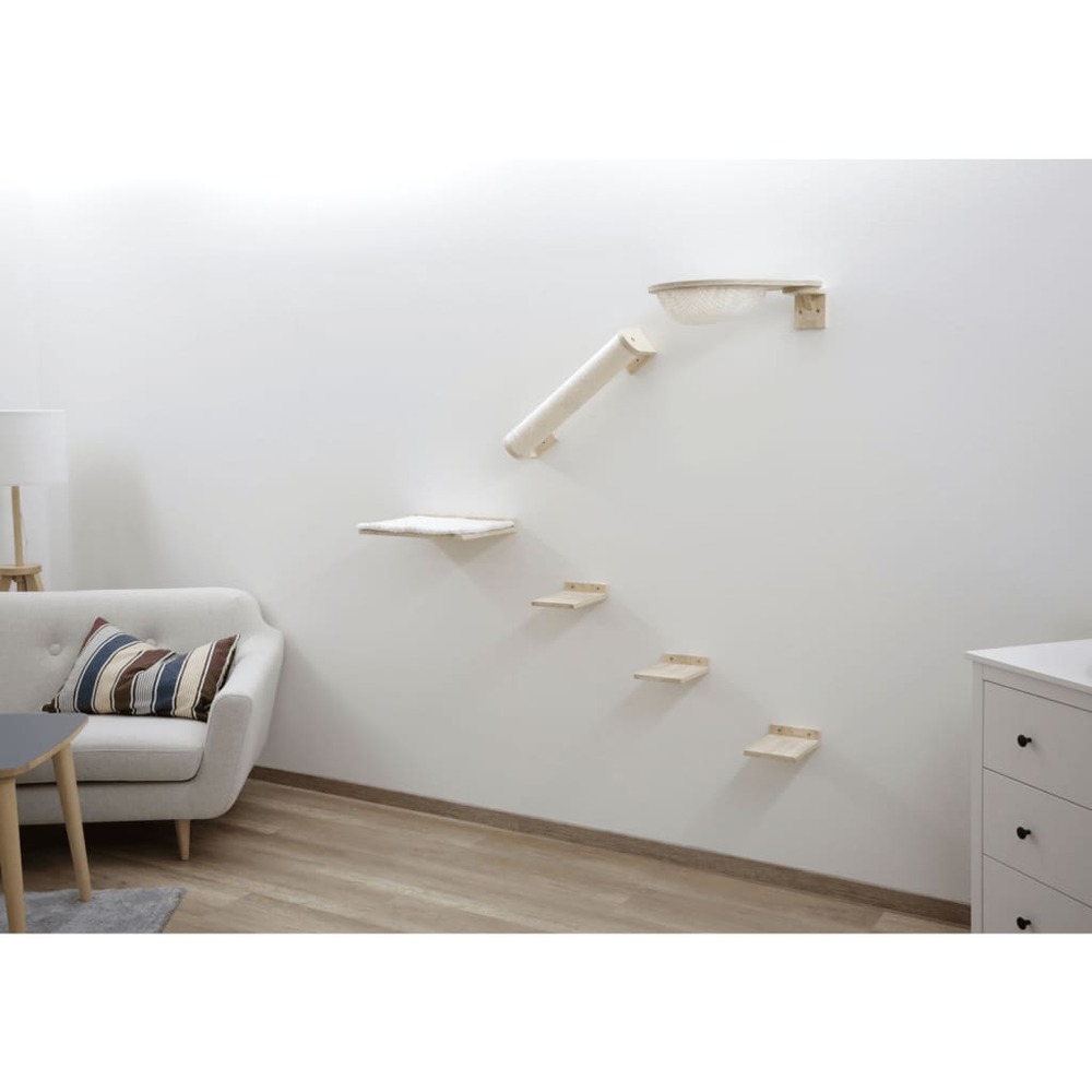 Mur d'escalade pour chats rocky 52x17x37 cm naturel et blanc