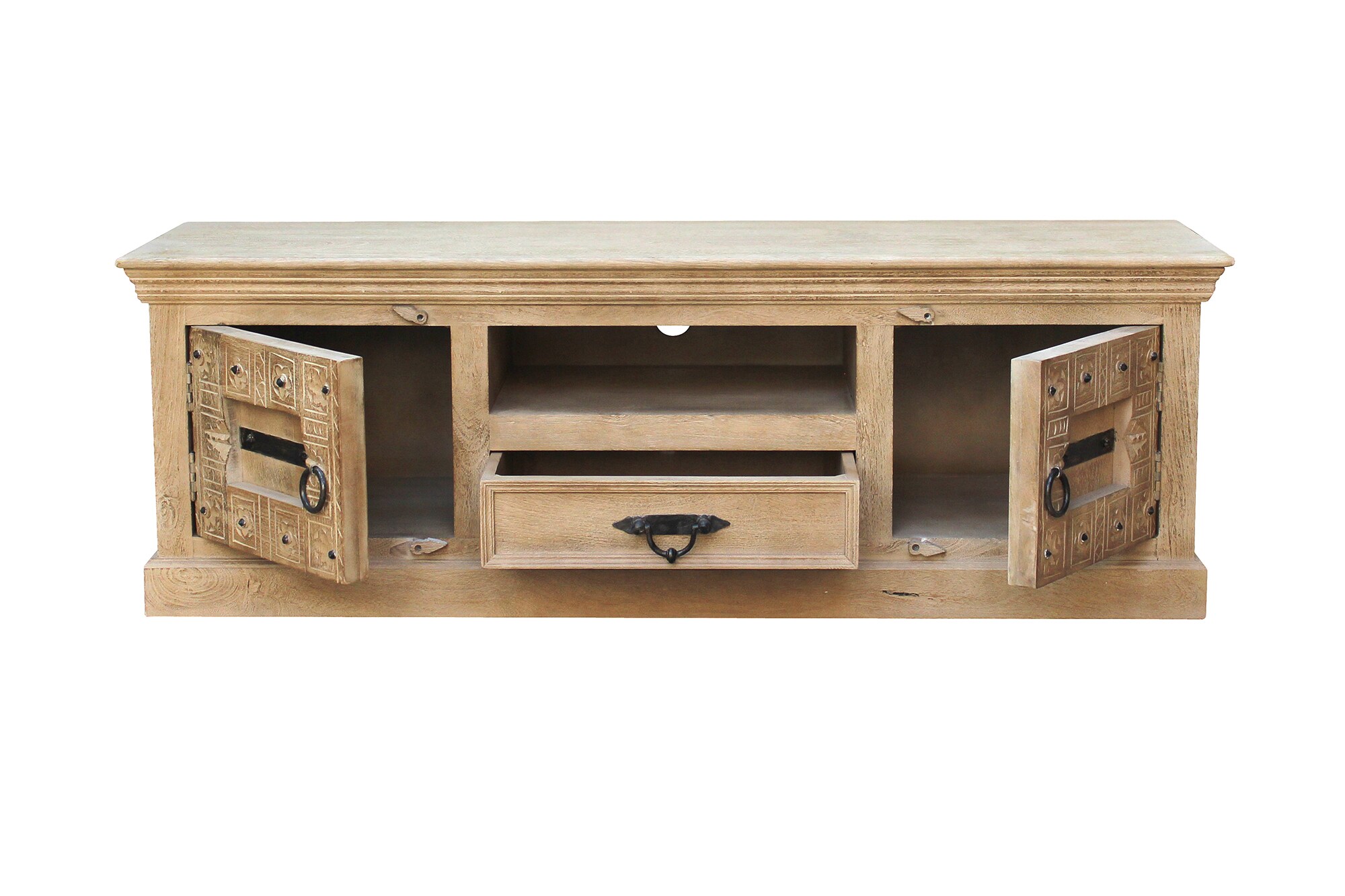 Lowboard Daipur Mangoholz Kommode Sideboard TV Fernseher Hifi Wohnzimmer Schrank