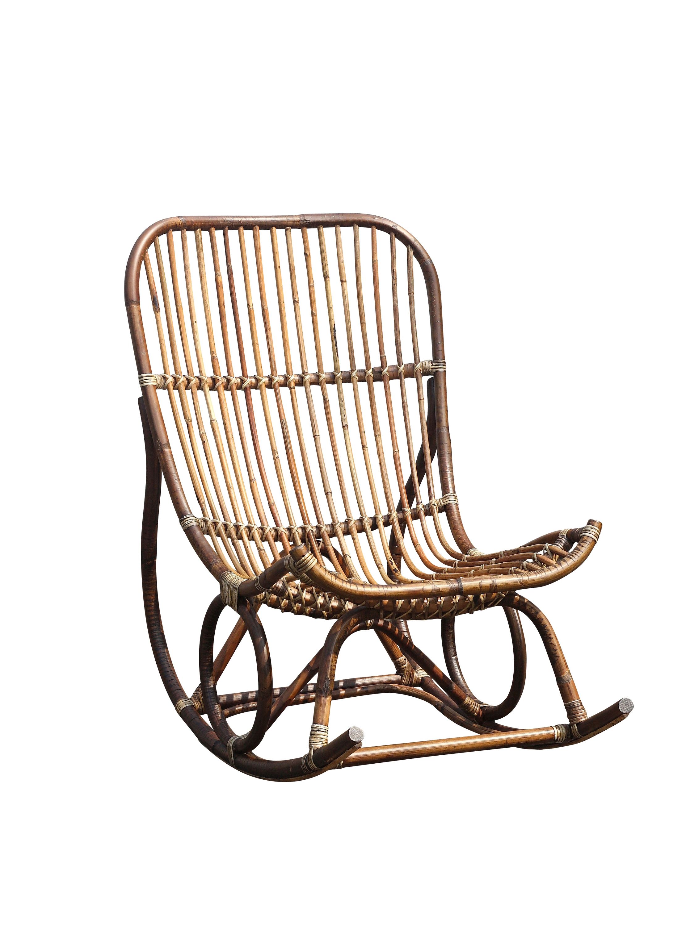 Schaukelstuhl Rattan Wohnzimmer Sessel Stuhl Relaxsessel Schaukelsessel
