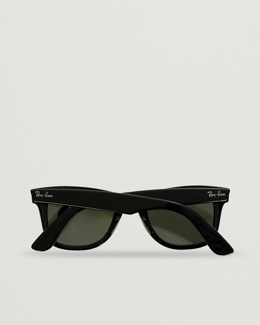 Ray-Ban Original Wayfarer Sunglasses Black/Crystal Green