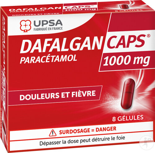 UPSA Dafalgan Caps 1000mg Douleurs Et Fièvre 8 Gélules