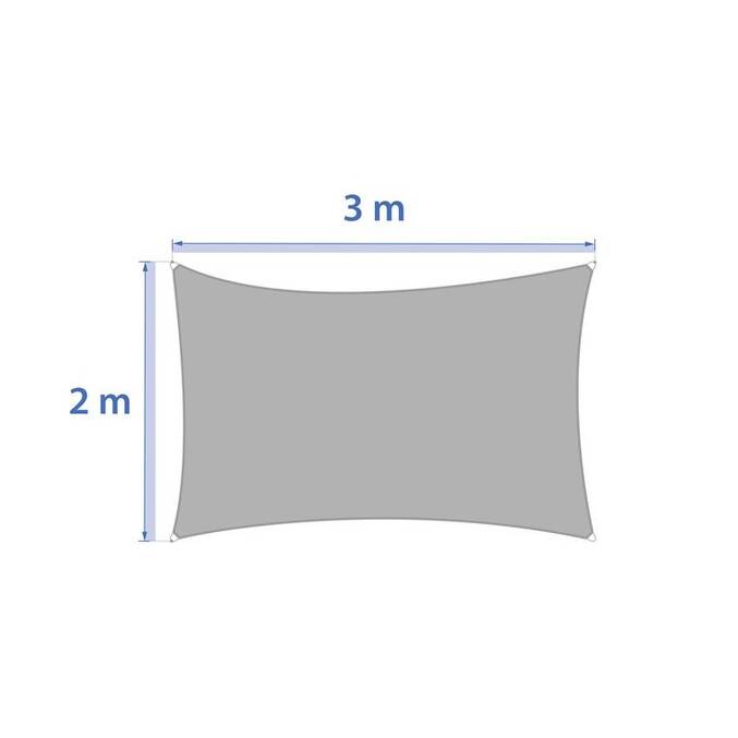 Voile d'ombrage rectangulaire CURACAO Blé