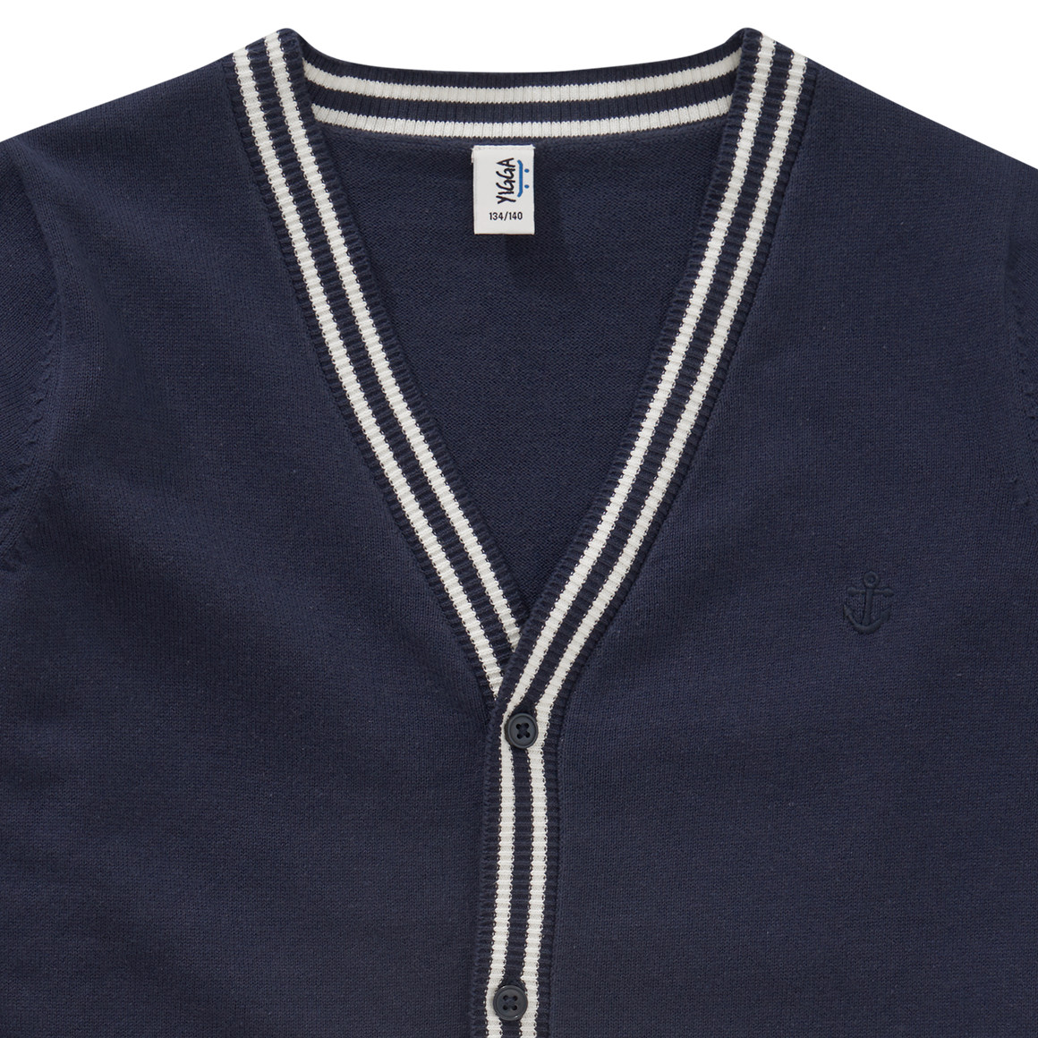 Yigga Jungen Cardigan mit V-Ausschnitt dunkelblau