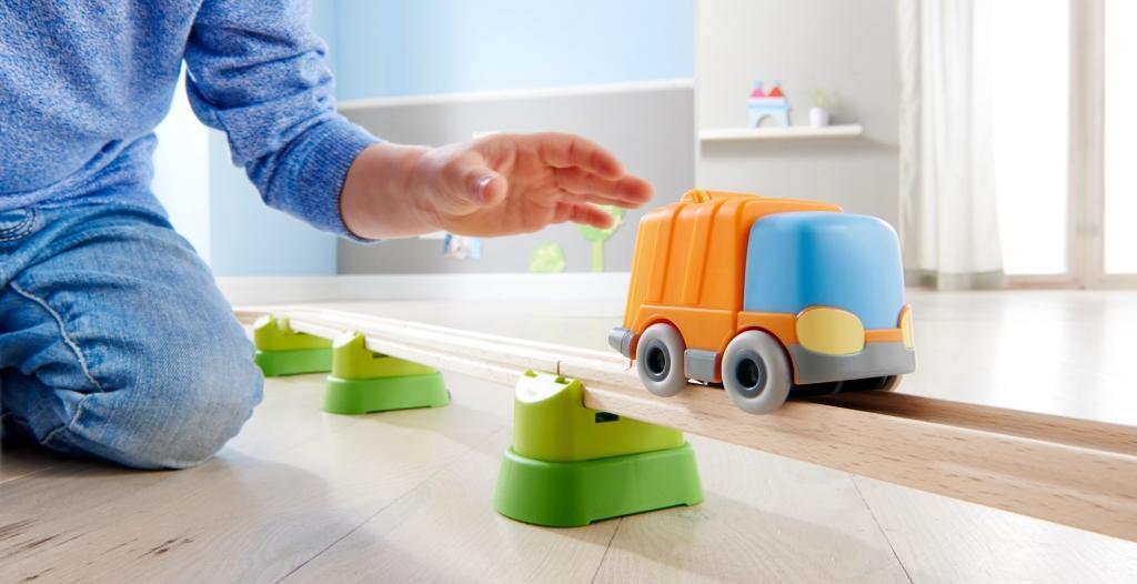 Fahrzeug KULLERBÜ – MÜLLAUTO für Spielbahn