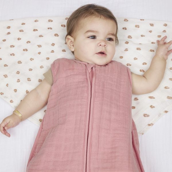 Meyco Baby Hydrofiele Slaapzak  – 110 cm – Old Pink