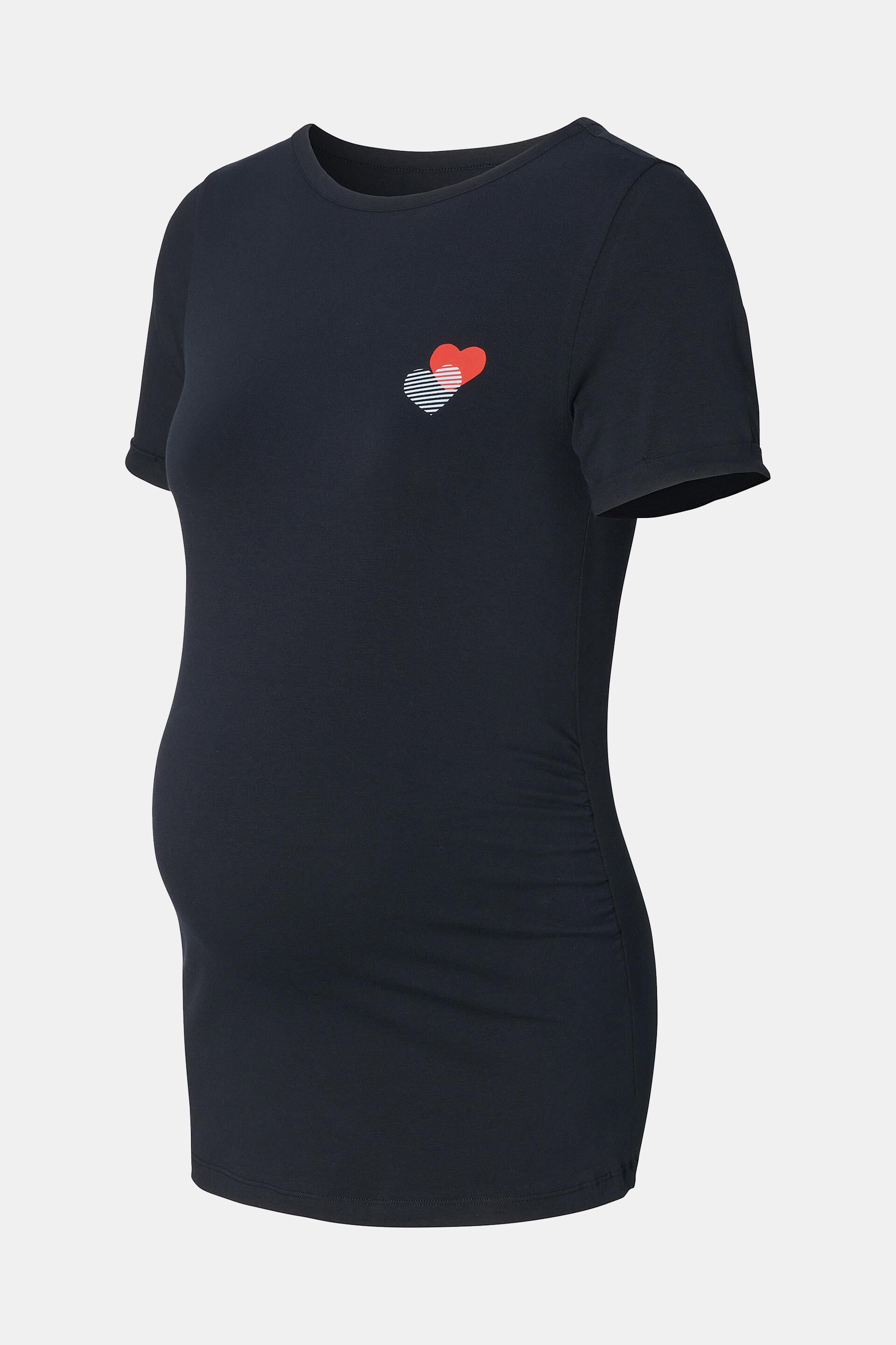 T-shirt à imprimé cœur sur la poitrine