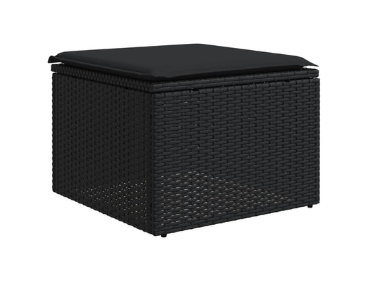 VIDAXL - Salon extérieur Salon de jardin 10 pcs avec coussins noir résine tressée